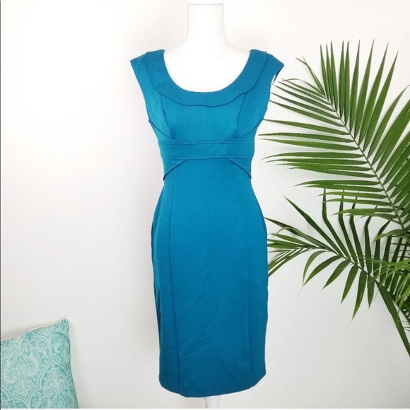 Maggy London | Teal Blue Sheath Dress Size 6